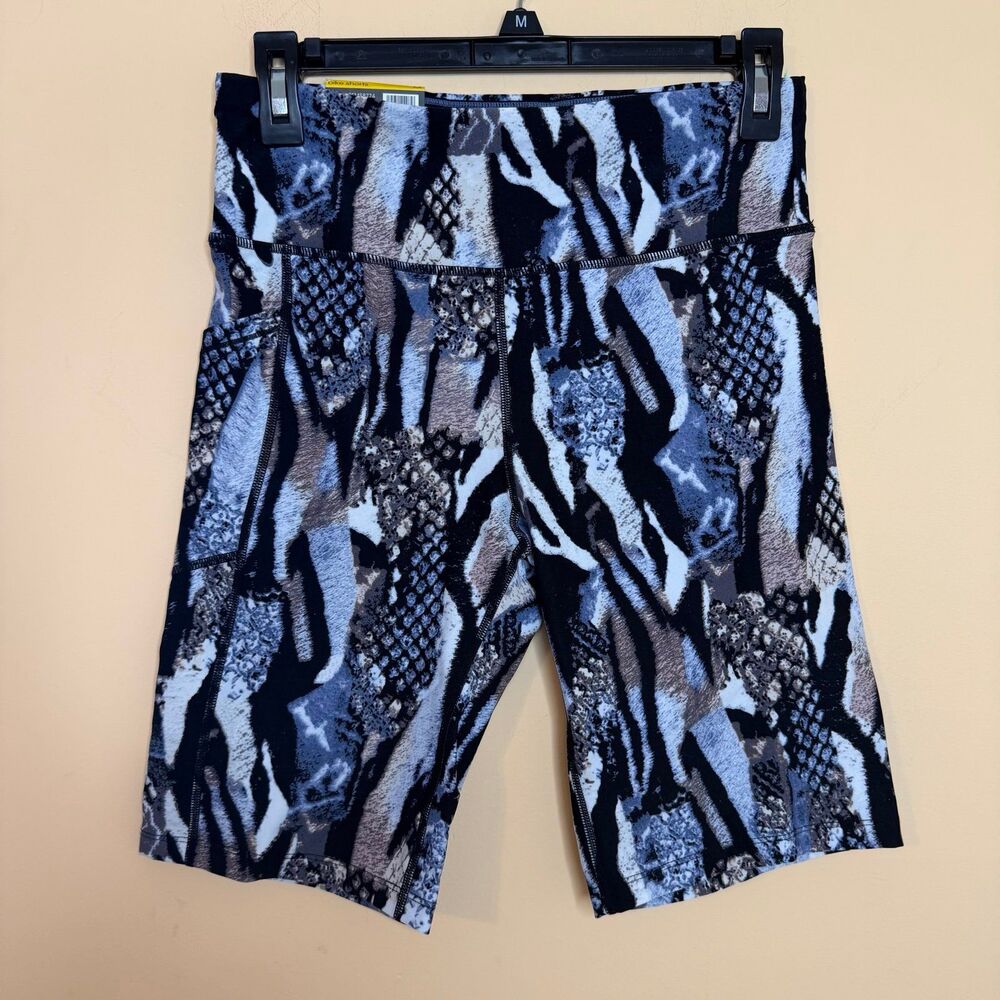 Calvin Klein Women's Animal Mix Spray Multicolor Bike Shorts Size Medium NWT $39